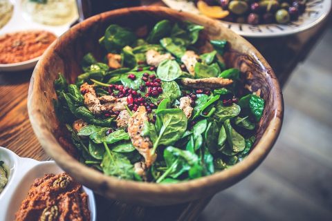 Chicken Greens Walnut Bowl- A High Fiber Diet for PCOS