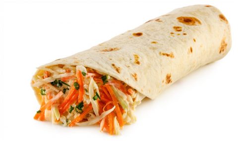Healthy Protein roll with coleslaw